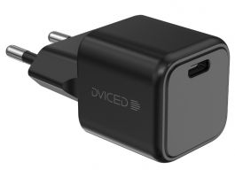 Dviced Wall charger 30W GaN USB-C EU w cable, Black (DV221005)